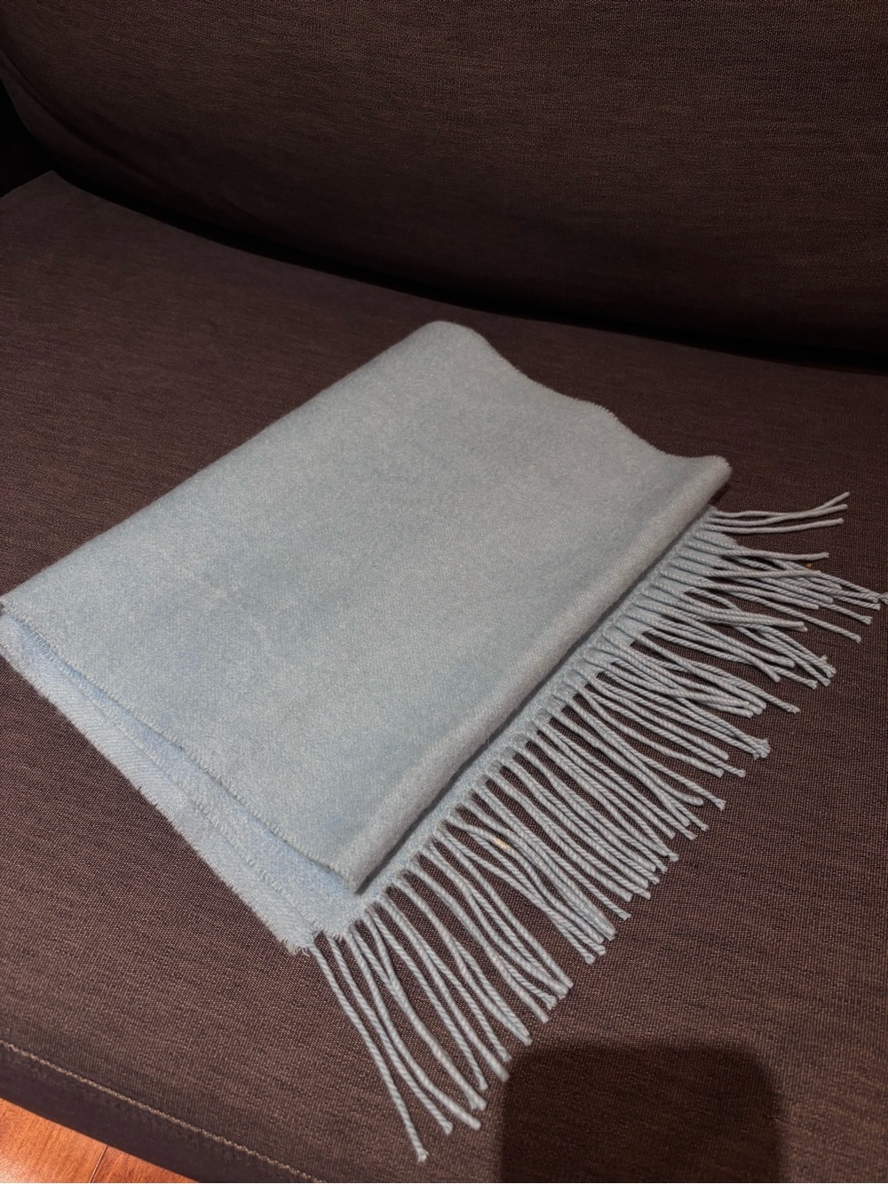 Marc Jacobs Light Blue Double Cashmere Scarf